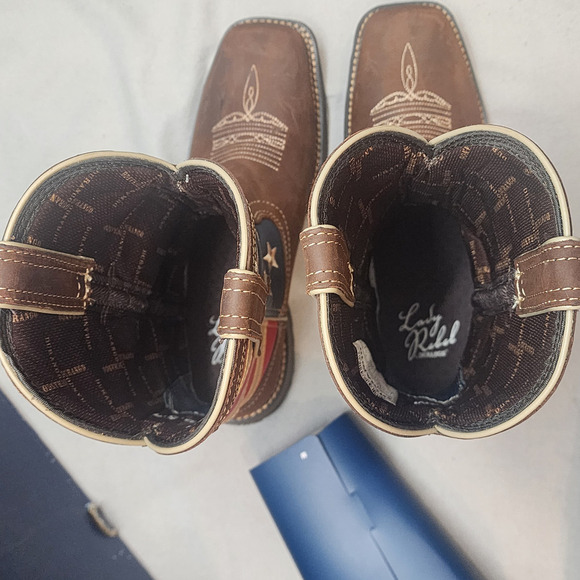 NIB Durango Women's Size 8.5M Lady Rebel Patriotic Flag Work Boot - Steel Toe - Picture 7 of 11